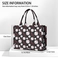 thumbnail image 3 of Large Capacity Tote Bag,Black Baseballs and Hearts Pattern Handbag Fashion Luxury Tote Bag,15.7"x13"x 5.1" Inches,Laptop Compatible, 3 of 6