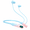Blue and Pink, variant on Wireless Neckband Bluetooth Headphones with LED Power Display, Built-In MP3 Player, IPX4 Waterproof, Dual Device Connection, Orange