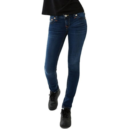 True Religion Womens Stella Contrast Stich Low Rise Skinny Jeans