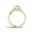 thumbnail image 3 of 1 Carat T.W. Diamond Criss-Cross Shank Single Halo 14kt Yellow Gold Engagement Ring Set, 3 of 5