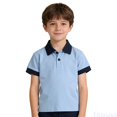 thumbnail image 2 of Fozruso Boys Summer Short Sleeve Collared Shirt Casual Comfortable Uniform Shirts for Kids Back to School Wear, 2 of 7