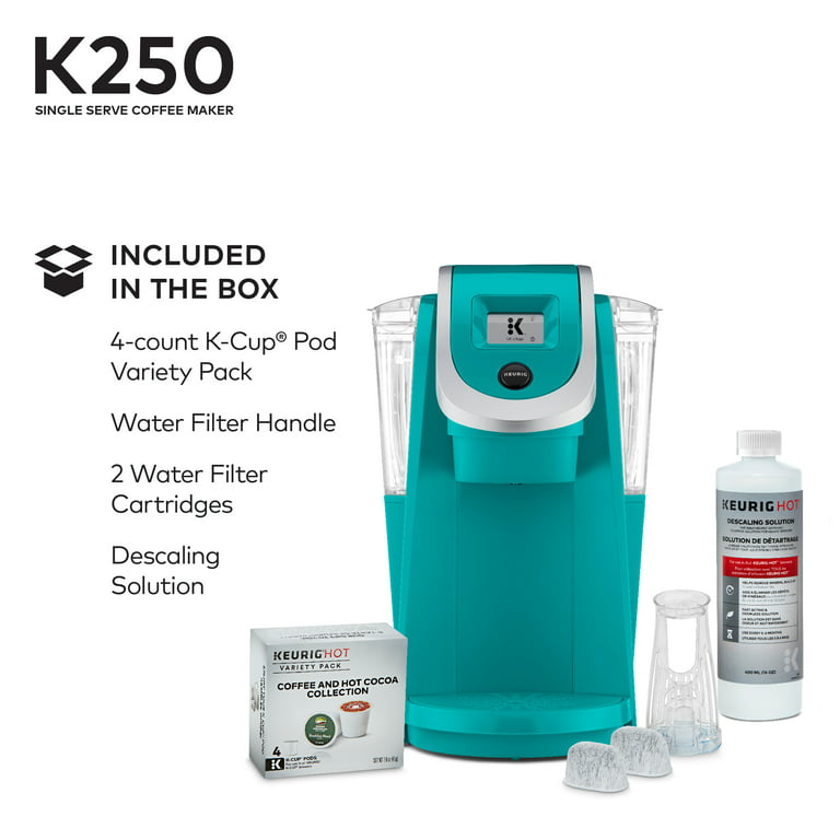 Keurig K250 Single Serve, K-Cup Pod Coffee Maker, Turquoise 