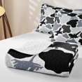 thumbnail image 4 of Erosebridal Gray Plane Camouflage Quilt King for Boys Men, Black White Aircraft Print King Coverlet Set, 3 Pieces, 4 of 7
