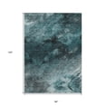 thumbnail image 3 of 8' X 10' Teal Blue Aqua And Gray Abstract Washable Indoor Outdoor Area Rug, 3 of 5