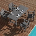 thumbnail image 3 of JUSTLET 5 PC Outdoor Patio Furniture Set, Patio Dining Sets, 4 Chairs and 1 Table, Gray, 3 of 10