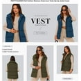 thumbnail image 4 of PRETTYGARDEN Women's Puffer Jacket Vests Fall Casual Sleeveless Stand Collar Zip Up Coats Warm Winter Outerwear, 4 of 9