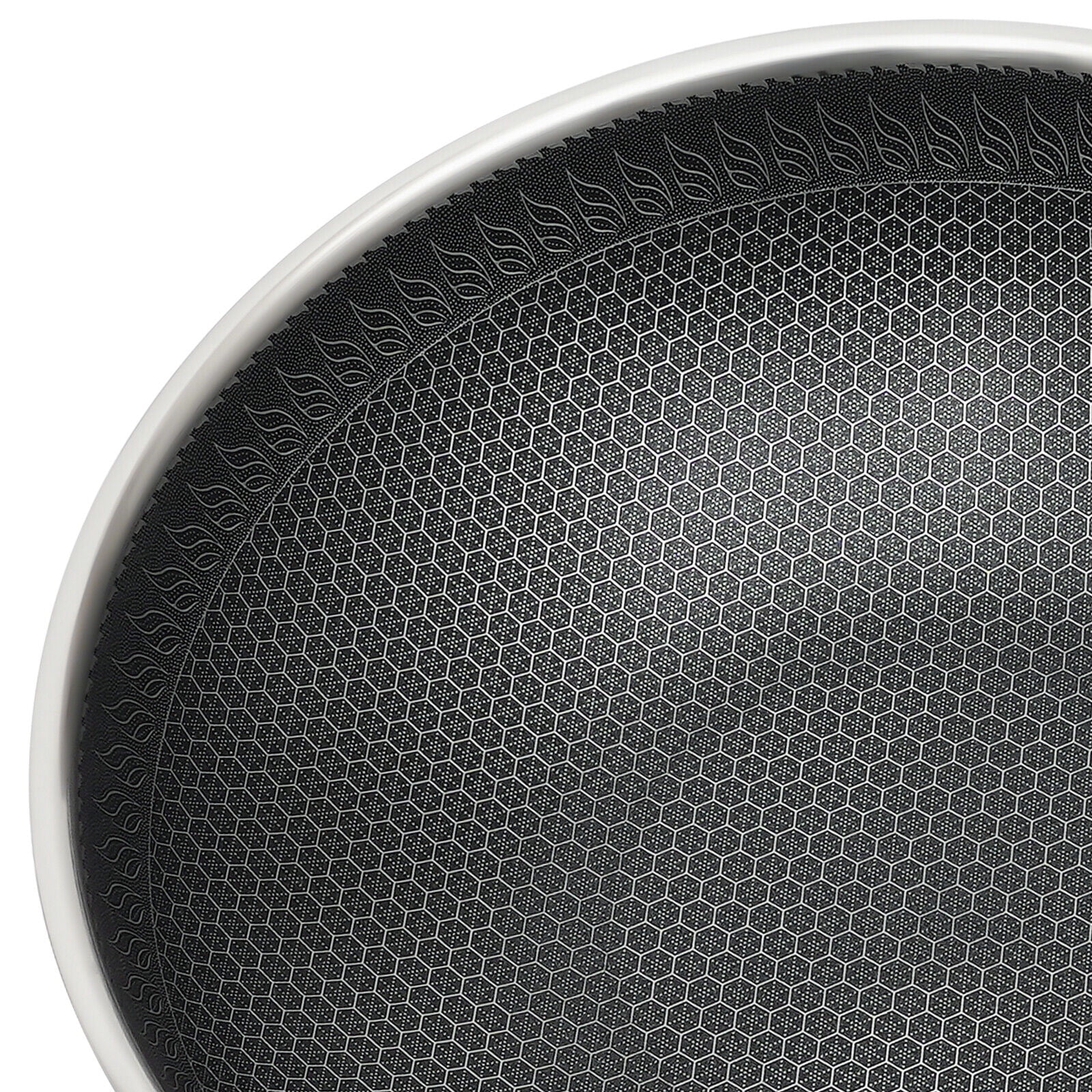 Stainless Steel Non Stick Double Sided Honeycomb Cooking Frying Pan Wok & Lid US