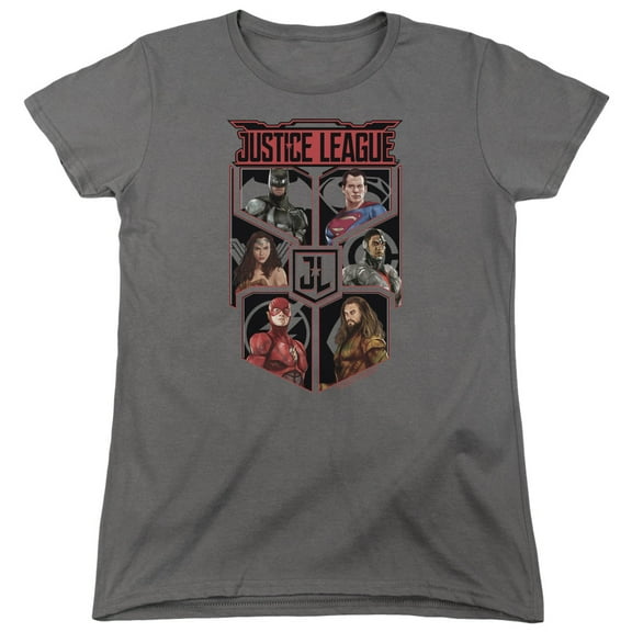 Justice League Movie - League Of Six - Women's Short Sleeve Shirt - X-Large