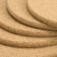 thumbnail image 4 of Uxcell 6Pack Posavasos de Corcho, 180mm/7" Posavasos de Madera Redondos de 10mm de Grosor, Absorbentes y Resistentes al Calor, 4 of 5