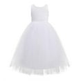 thumbnail image 2 of Crossed Straps Lace Junior Flower Girl Dress Communion Baptism 204, 2 of 7
