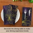 thumbnail image 5 of GZHJMY Mardi Gras Fleur De Lis Neon Cloth Napkin Fat Tuesday Kitchen Dining Table Collection Festive Holiday Seasonal Fun Housewarming Carnival Gift 1 Pack 20" × 20", 5 of 6