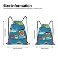 thumbnail image 2 of Daiia Transportations With Cute Animals Pattern Drawstring Backpack, Gym Bag, Lightweight Backpack, Water-Resistant Bag Travel Sports Backpack, Fitness Bag, Yoga Bag-Small, 2 of 6