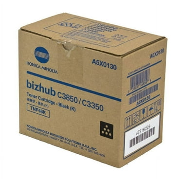 OEM Konica Minolta TNP48K (A5X0130) Toner Cartridge, BLACK, 10K YIELD - for use in Konica Minolta BIZHUB C3350 printer, BIZHUB C3850 printer, BIZHUB C3850FS