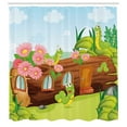 thumbnail image 3 of Ambesonne Tree Shower Curtain, Worms in Wooden Tree, 69"Wx75"L, Apple Green Chocolate, 3 of 5
