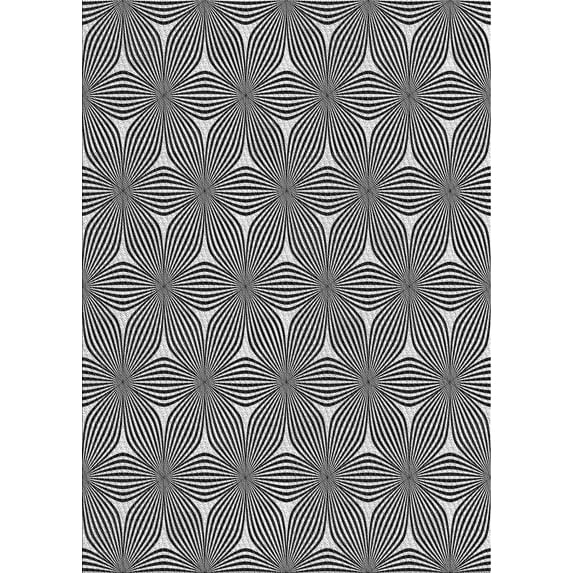 Ahgly Company Machine Washable Indoor Rectangle Transitional Charcoal Black Area Rugs, 2' x 3'