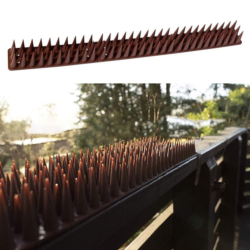 Elowen Defender Spikes Spikes Bird Spikes, 43CM Defender Spikes Squirrel Small Birds Pigeons Repellent Spikes for Outdoor, Wall, Fence, Anti Theft Climb Strips Set of 12