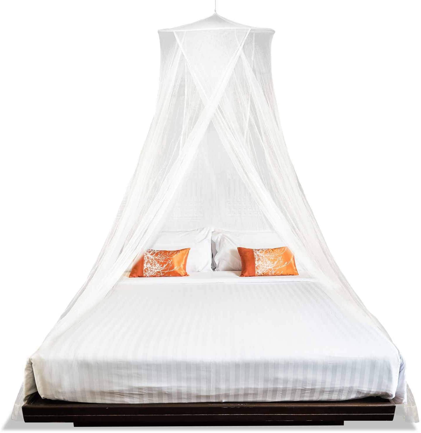 MEKKAPRO Extra-Large King Mosquito Bed Net, Made for King Queen and Twin, Two Openings Netting White