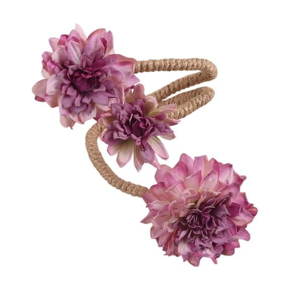 Yammee Decorative Curtain Twist Tiebacks Flower Curtain Buckles Clips Curtain Holdbacks