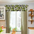 thumbnail image 3 of Yayeee Kitchen Valance Rod Pocket 54" x 18" Living Room Window Curtain, Green Flower Pattern, 3 of 6