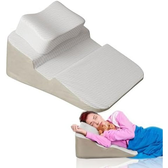 Side Sleeper Pillow with Arm Hole, Side Sleeper Pillows for Adults with Adjustable U-Shaped Headrest Pillow, Pillows for Neck, Back, Shoulder Pain Relief with Removable Cover$$Bedding