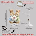 thumbnail image 3 of Cheapark Easter 2D Bunny and Egg Rotating Acrylic Decoration Spring Table Centerpiece with Spinning Base for Holiday Display, 3 of 6