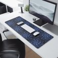 thumbnail image 2 of Long Mouse Pads for Desk,Dark Blue Christmas Snowflake Pattern Desk Mats on Top Of Desks, Desk Mouse Pad Extra Large with 3mm Non-Slip Base and Stitched Edge for Gaming,Office,Work,Home 31.5x11.8in, 2 of 5