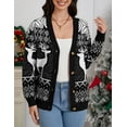thumbnail image 5 of Yesfashion Womens Christmas Casual Lightweight Long Sleeve Open Front Cardigan Sweaters, 5 of 7
