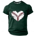 thumbnail image 1 of Camisetas de Manga Corta Casual Impresión Cuello Redondo Suéter Camiseta, Blusa de Moda de Poliéster Ligero, 1 of 3