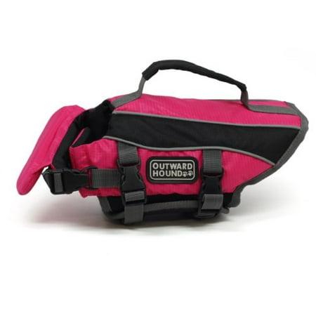 Outward Hound Kyjen 2527 Dog Life Jacket Quick Release Easy-Fit Adjustable Dog Life Preserver, Extra Small, Pink