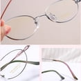 thumbnail image 3 of TELOLY Women Retro Red Glasses Frame Ultra-Light B-Titanium Small Oval Eyeglasses Frame for Small Face 48-18-138Mm, 3 of 7