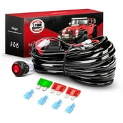 Nilight LED Light Bar Wiring Harness Kit - 2 Leads 12AWG Heavy Duty 12V On Off Switch Power Relay Blade Fuse for Off