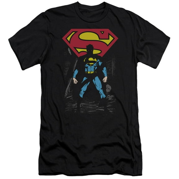 Superman Dark Alley Adult 30/1 T-Shirt Black