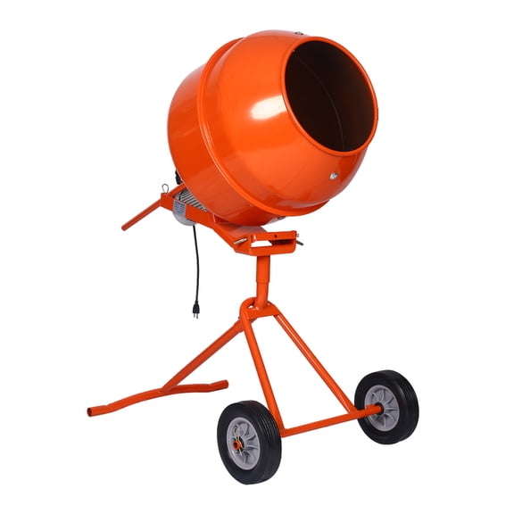 Portable Concrete Mixer 5.0 cu ft - Electric Cement Mixer, ETL Listed, Copper Motor, Heavy Duty - for Concrete, Mortar, Stucco, Feed Mixing