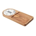 thumbnail image 1 of Bandeja de madera con posavasos de cerámica, frutero, platillo, bandeja de té, madera maciza B, 1 of 9