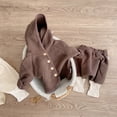 thumbnail image 4 of Ropa infantil Laklulu Abrigo de bebé Traje de pantalón Harun Conjunto de dos piezas de primavera y otoño (marrón), 73 cm, 4 of 5