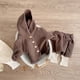 thumbnail image 4 of Ropa infantil Laklulu Abrigo de bebé Traje de pantalón Harun Conjunto de dos piezas de primavera y otoño (marrón), 66 cm, 4 of 5