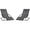 Gray, variant on Garvee Outdoor Lounge Chair Set of 2, Adjustable Patio Chaise Lounge with Pillow, for Patio, Pool, Yard, Garden, Brown