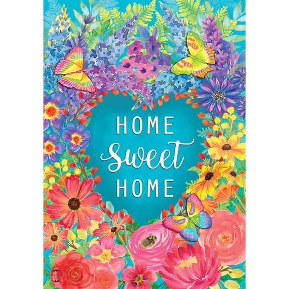 Briarwood Lane House Flag 40x28 For Outdoor Floral Home Sweet Home Spring For Spring House Flag