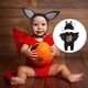 thumbnail image 5 of 1 Juego de mameluco de Halloween para niña, mameluco con manga de murciélago para bebé, mameluco para niño pequeño, traje de bebé con sombrero, 5 of 6