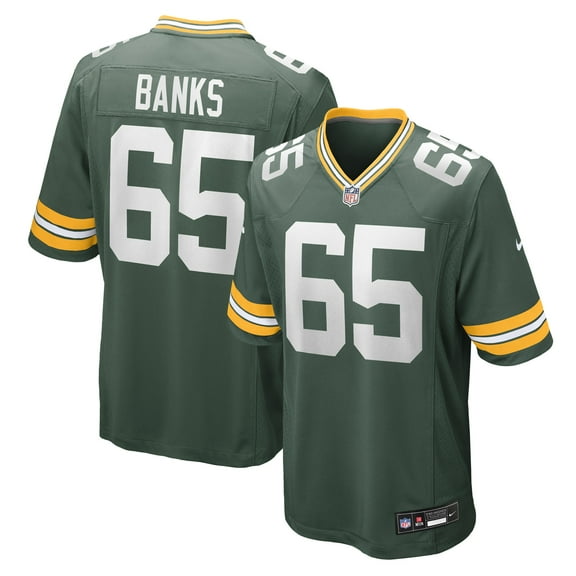 Men's Nike Aaron Banks Green Green Bay Packers Team Game Jersey