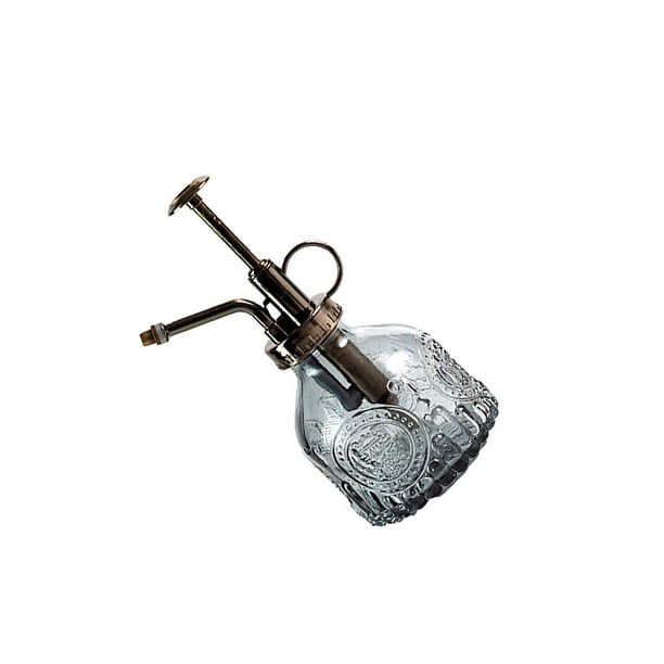 Regadera de vidrio en relieve Matsuzay estilo Retro maceta para el hogar Jardín y Patio Gris