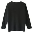 thumbnail image 5 of IROINNID Reduced Womens Sweater V-Neck Pullover Sweater Solid Color Comfy Mid-Length Long Sleeve Blouse Tops Sweater, 5 of 7