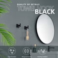 thumbnail image 6 of KOKOSIRI Robe Hook Bathroom Towel Coat Hooks Matte Black for Bath Kitchen Wall 2 Pack B1013BK-P2, 6 of 9