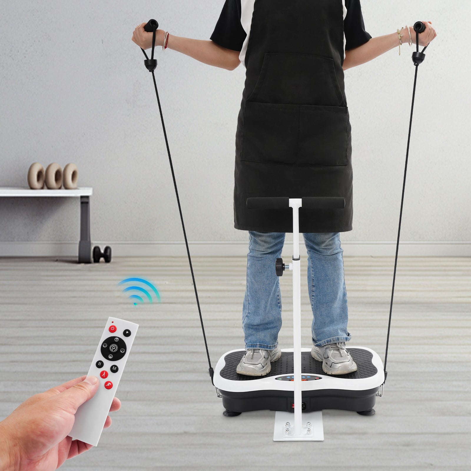 TFCFL Workout Vibration Plate Exercise Machine Adjustable Full-body Vibrating Plateform Equipment 330.69 lbs
