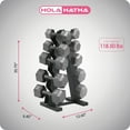 thumbnail image 2 of HolaHatha 10, 15, 20, 25, 35 lb Cast Iron Dumbbell Weight Set with Rack, 2 of 9
