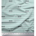 thumbnail image 1 of Soimoi Green Poly Georgette Fabric Text & Goggles Stripe Fabric Prints By Yard 42 Inch Wide, 1 of 5