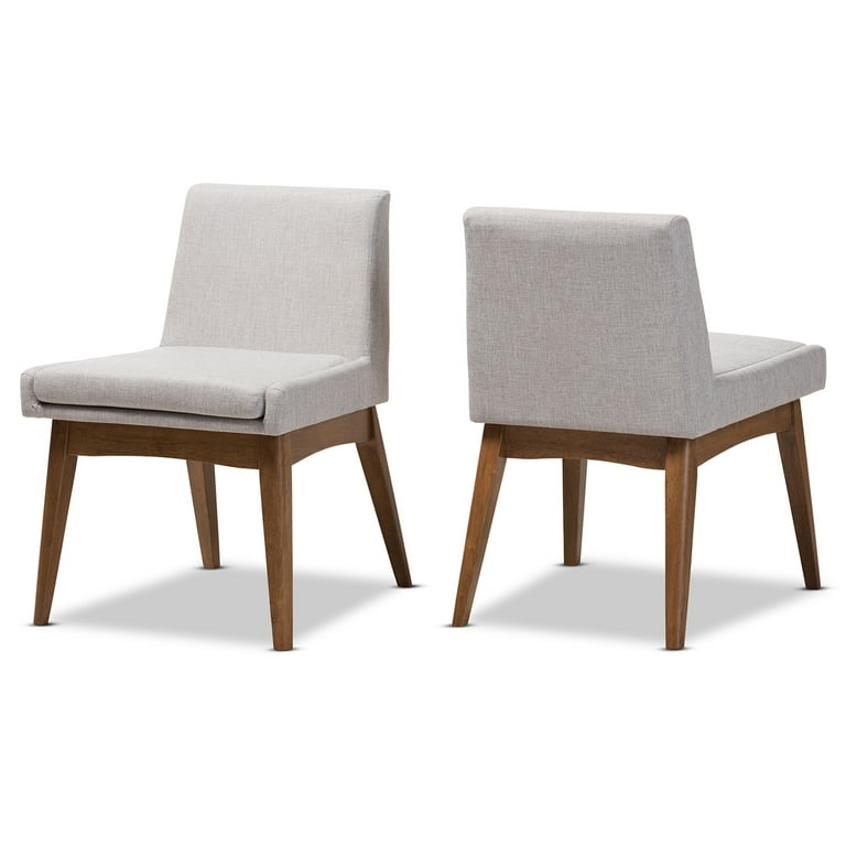 Baxton Studio Nexus Mid-Century Modern Walnut Wood Finishing Dark Fabric Dining Side Chair - Set of 2 Baxton Studio Nexus Mid-Century Modern Walnut Wood Finishing Dark Fabric Dining Side Chair - Set of 2