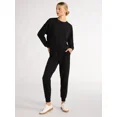 thumbnail image 2 of Scoop Women's and Women's Plus Ultimate Scubaknit Cropped Sweatshirt with Drop Sleeves, Size XS-4X, 2 of 3
