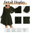 thumbnail image 5 of SIEANE Women's Plus-Size Casual Crew Neck Autumn Long Sleeve Stretch Knit MIDI Dress 1X-4X, 5 of 7