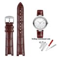 thumbnail image 3 of Correa de reloj de piel de vaca para Ros-sini 516752 616764 517784 5758G Correa de cadena de reloj con muesca Pulsera roja para hombres y mujeres 14 mm 16 mm 18 mm, 3 of 5